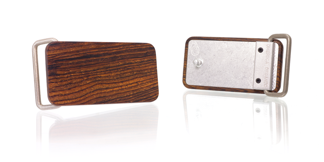 Cocobolo wood belt buckle.
