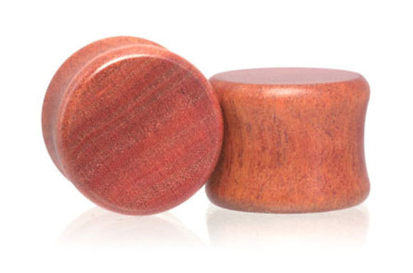 Ear gauges, wood plug made in Pink Ivory wood.