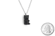 Bear pendant. Ebony wood pendant with sterling silver bail. Size scale.