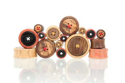 Carved Wood Ear Gauges