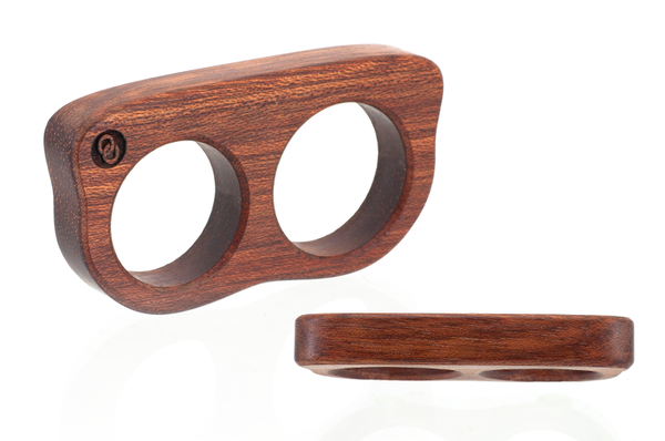 2 finger Bloodwood wood ring, wood ring.