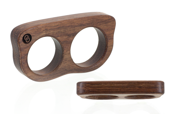 2 finger Granadillo wood ring, wood ring.
