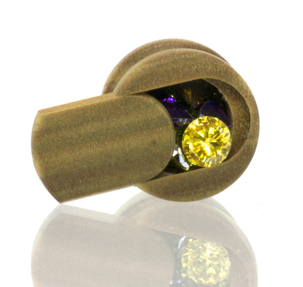 Wood Stash Plugs Ear Gauges, Body Jewelry USA Omerica Organic