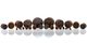 Ear gauges, wood plug made in Granadillo wood. Gauge size spread.
