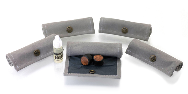 Wood touch up kit for ear jewelry, ear plugs, and ear gauges.