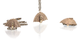 Spread of Peacock pendants made in Bronze metal with Hollywood inlay.