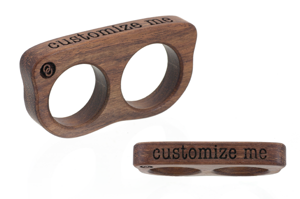 Custom 2 finger Granadillo wood ring, wood ring, custom ring.