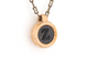 Custom letter pendant. Bronze metal with African Blackwood inlay. 