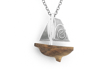 Sail Boat Pendant - Silver