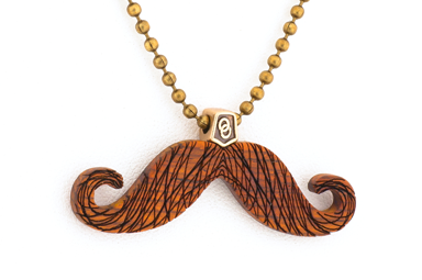 Moustache Pendant - Bronze