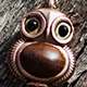 Owl Pendant - Bronze