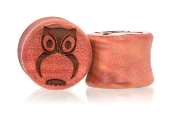 Owl Plugs - Pink Ivory