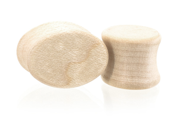 Curly Maple Oval Plugs