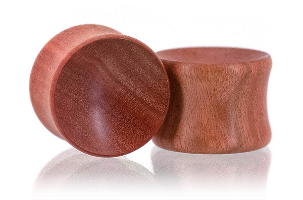 Pink Ivory Concave Plugs
