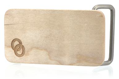Maple Wood Logo Belt Buckle