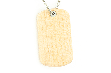 Curly Maple Dog Tag
